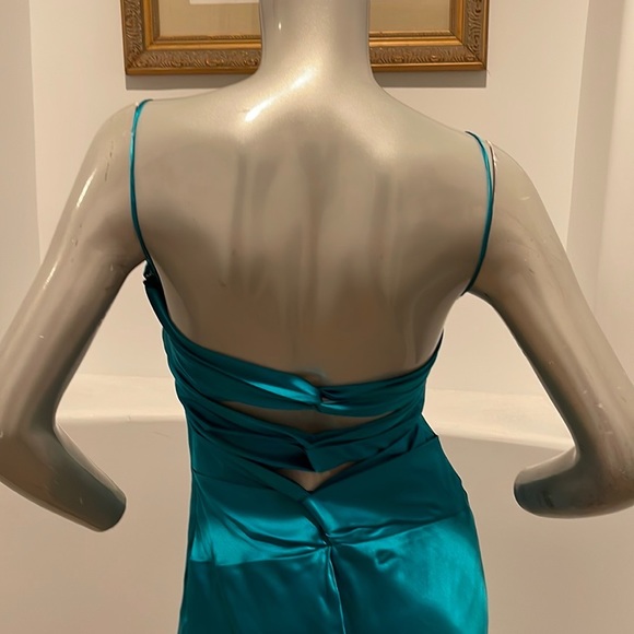 CACHE Teal Midi Dress Size 10 - Picture 7 of 14